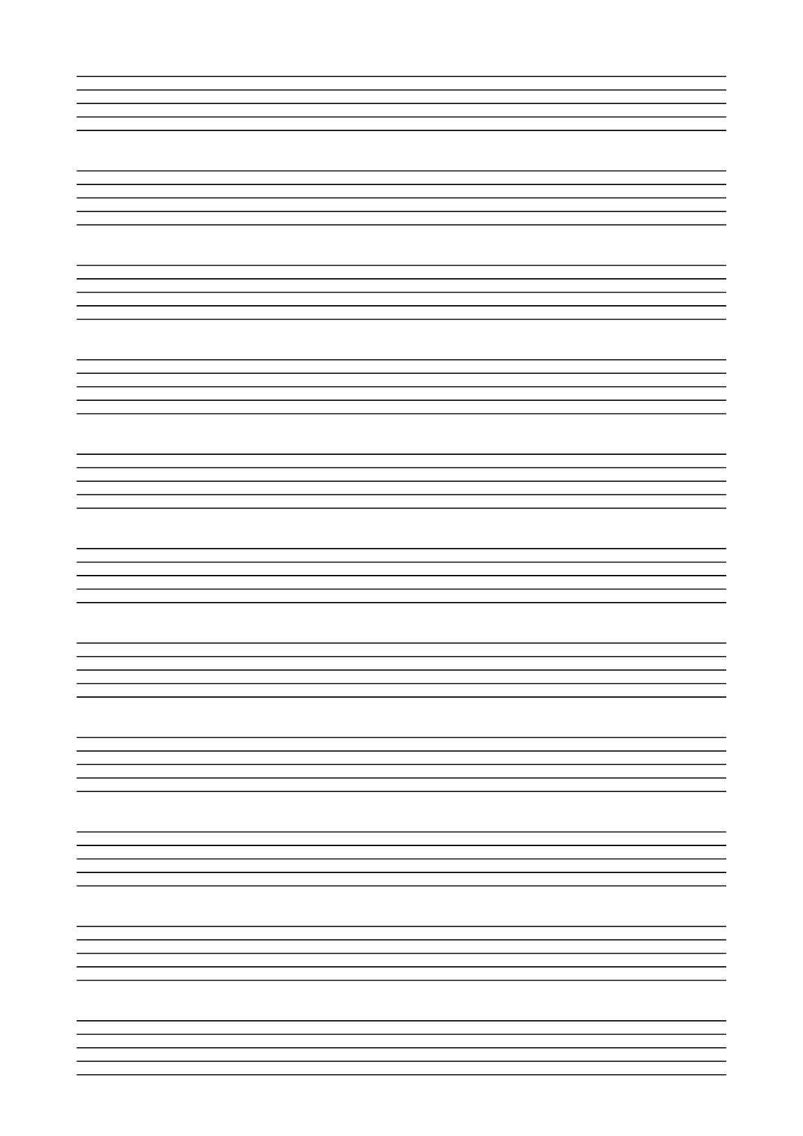 Medium-format manuscript paper for developing music writers